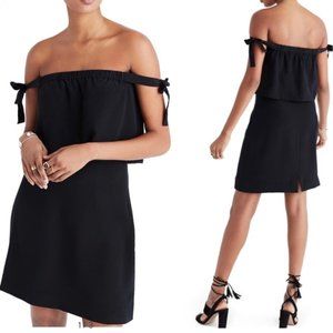 Madewell 100% Silk off the shoulder dress